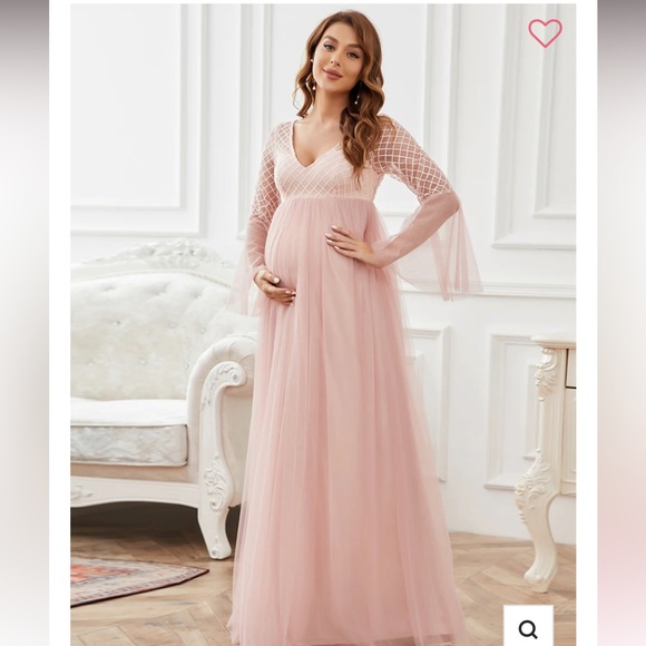 NWT Perfect pink maternity baby shower/ gender, reveal gown - Picture 4 of 7
